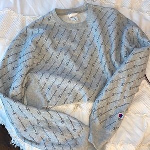 cropped champion crewneck